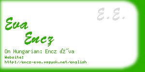 eva encz business card